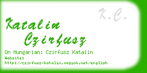 katalin czirfusz business card